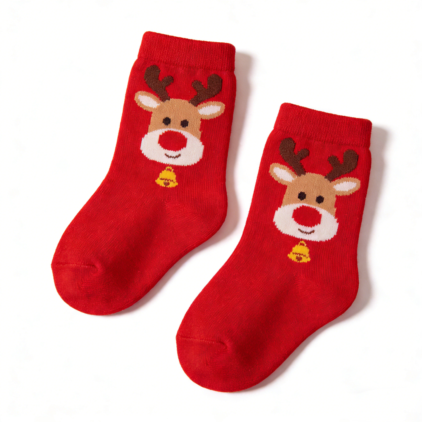 Red Christmas reindeer stockings