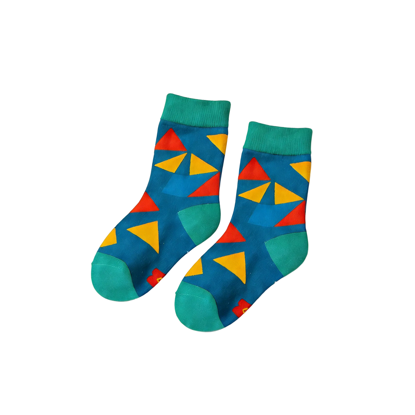 Triangular Patchwork Color Block Socks