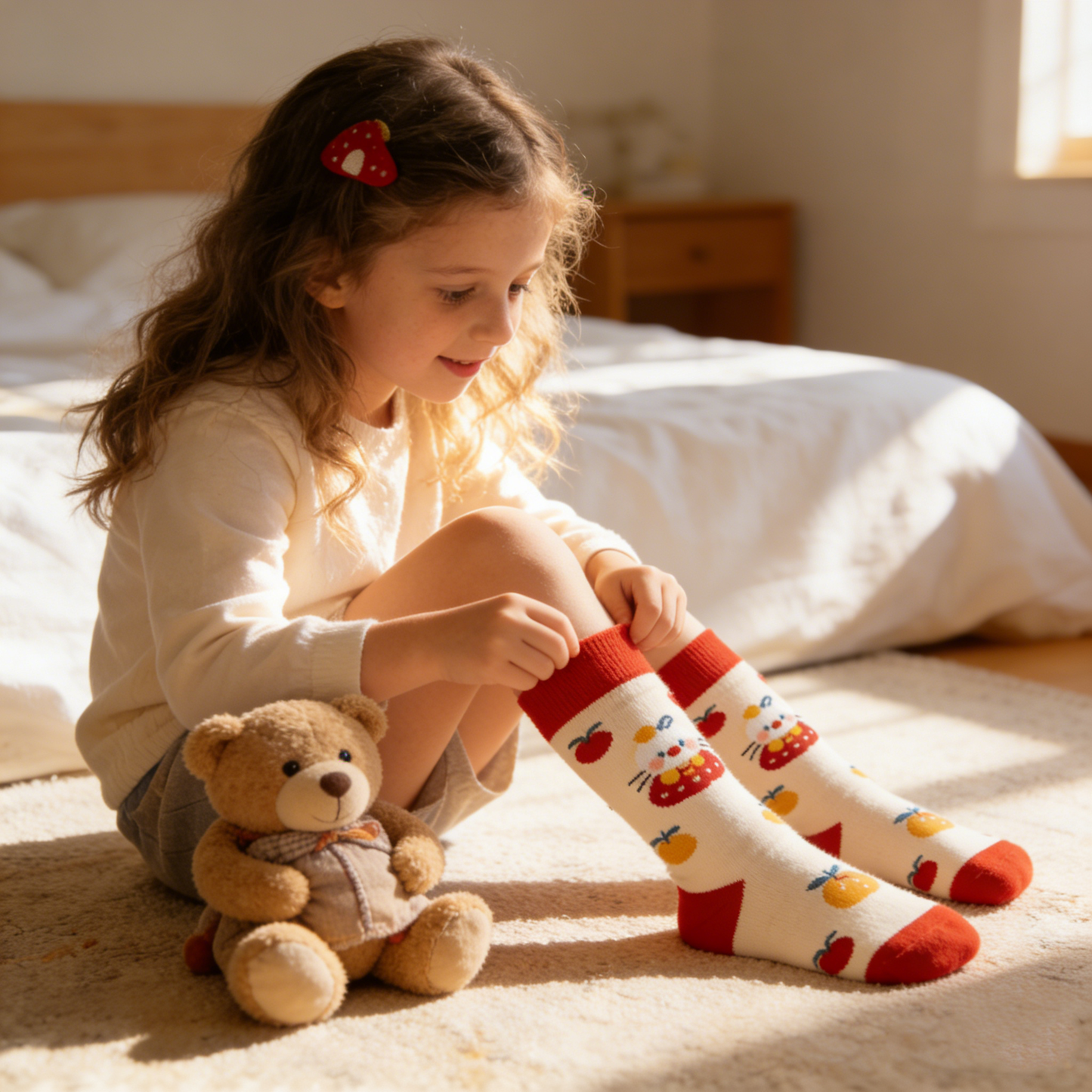 Cute Cat Fruit Socks