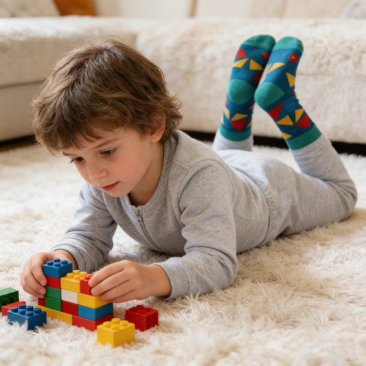 Triangular Patchwork Color Block Socks