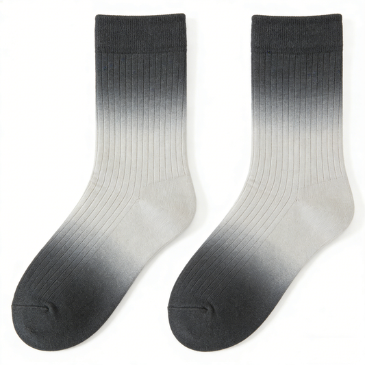 Black and Gray Gradient Socks