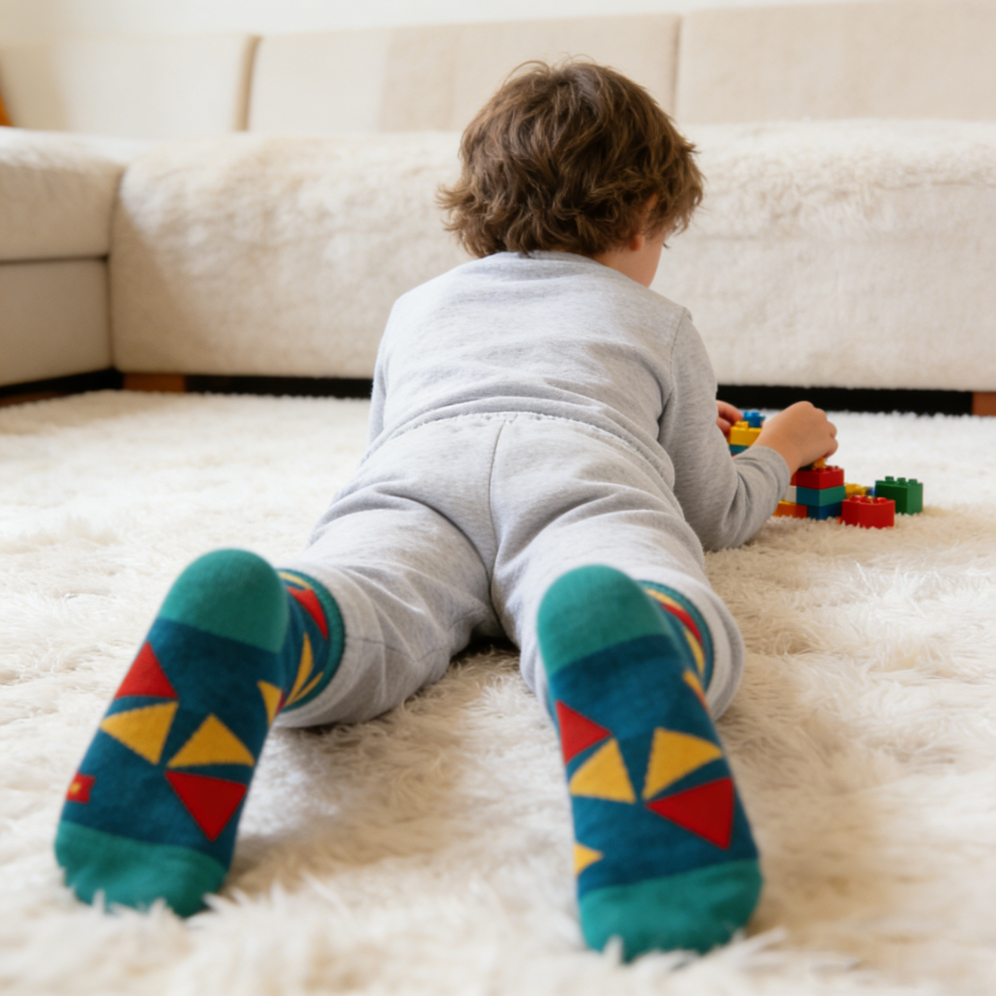 Triangular Patchwork Color Block Socks