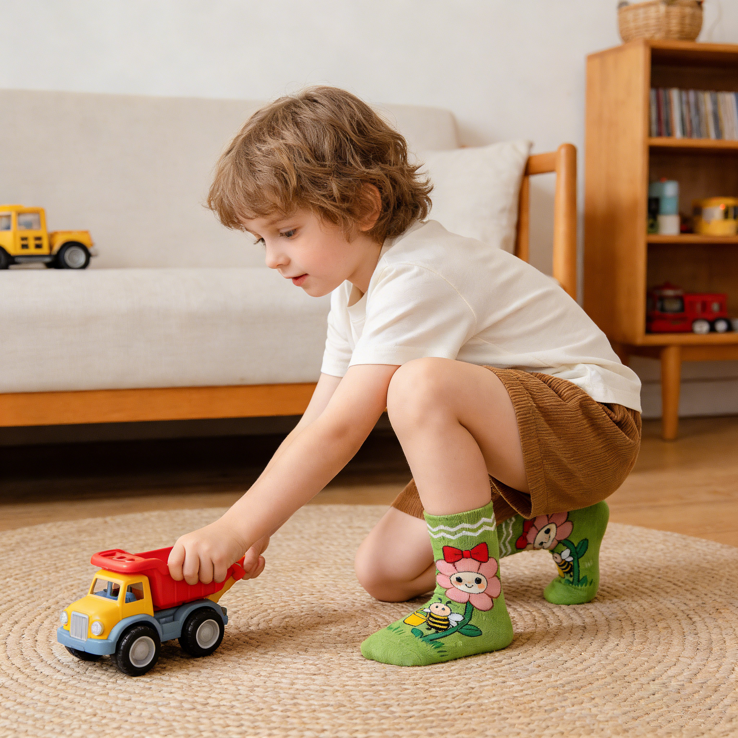 Flower and Bee Socks